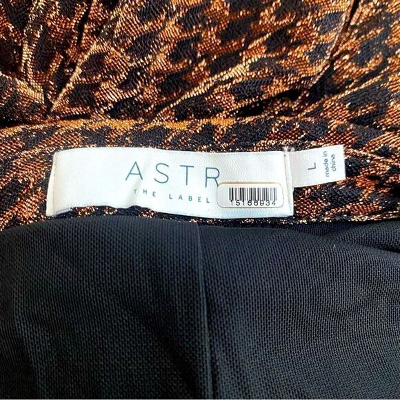 ASTR Nia Metallic Mini Dress Size Large - Picture 9 of 9
